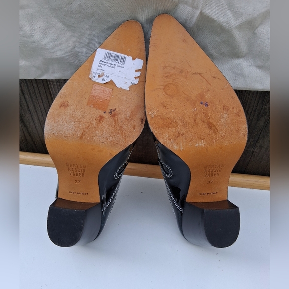 Maryam Nassir Zadeh Romeo Patent Leather Mules 37 - Picture 3 of 7